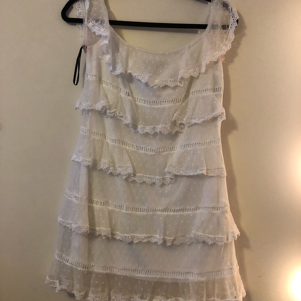 off the shoulder ruffle dress
